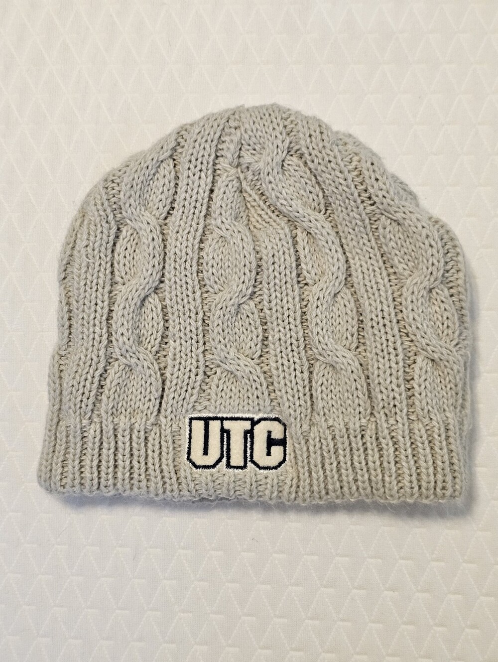 Legacy Athletic UTC UT Chattanooga Mocs Cable Knit Beanie Hat in Oatmeal /Cream
